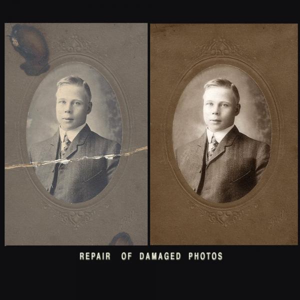 We can repair damaged photos and make them look brand new!